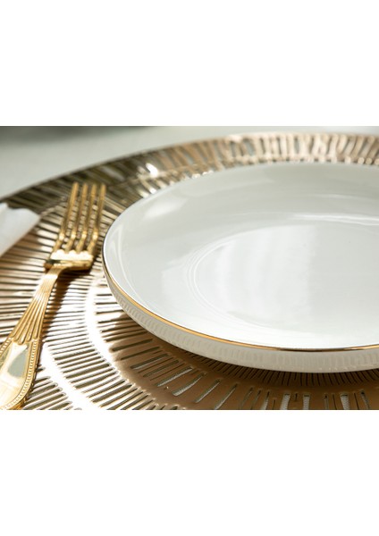 English Home Torino Porselen 15CM-27CM-21CM Yemek Takımı 18 Parça Gold