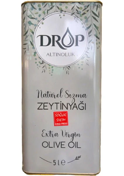 Drop Zeytincilik - 5 lt  Teneke Naturel Sızma Zeytinyağı