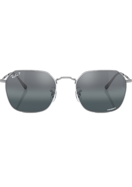 3694 9242/G6 55 Wayfarer Unisex Gümüş Geometrik Çerçeve Güneş Gözlüğü