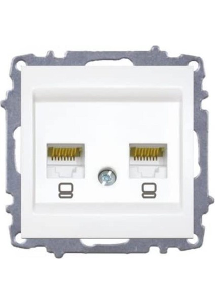 Zena Mek.Beyaz 2Rj45 Priz (10 Adet)