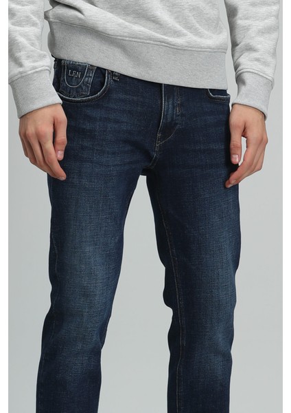 Jasper Smart Jean Erkek Pantolon Slim Fit Koyu Mavi