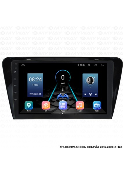 Skoda Octavia Android Carplay Multimedya Navigasyon Ekran Teyp 8GB+128GB