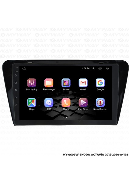 Skoda Octavia Android Carplay Multimedya Navigasyon Ekran Teyp 8GB+128GB