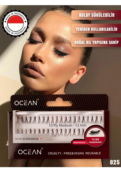 Doğal Takma Kirpik Doğal Kıl Yapısı, Tekrar Uygulanabilir 824 Kirpik