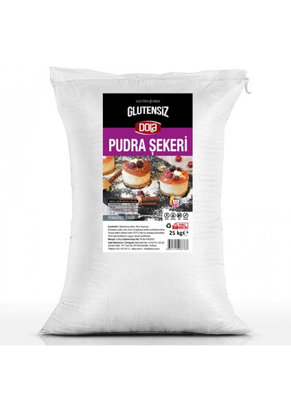 Glutensiz Pudra Şekeri 25 kg