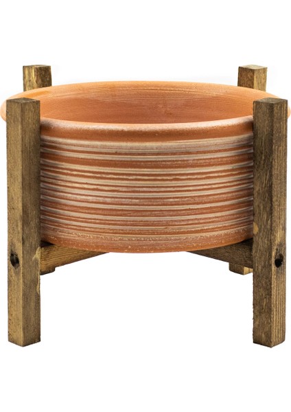 Ev Dekorasyon Terakota Yan Çizgi Desenli Toprak Aranjman ve Bonzai Saksı 4 Ayaklı fiyatları