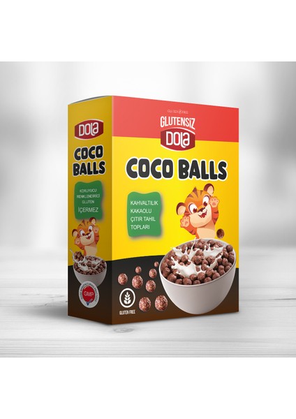 Dola 2'li Atıştırmalık Set Coco Balls Çıtır Tahıl Topları ve Corn Flakes Mısır Gevreği Glutensiz