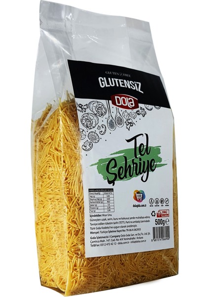 Glutensiz Makarna Tel Şehriye 500 G 3 Adet