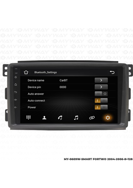 Smart Fortwo Android Carplay Multimedya Navigasyon Ekran Teyp 8GB+128GB