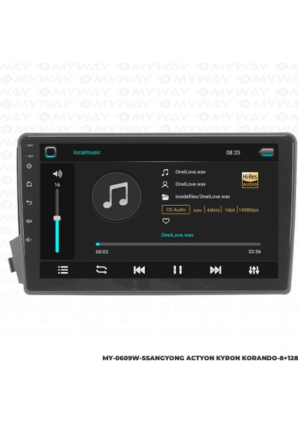 Ssangyong Korando Android Carplay Multimedya Navigasyon Ekran Teyp 8GB+128GB