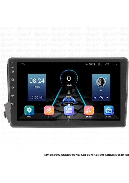Ssangyong Korando Android Carplay Multimedya Navigasyon Ekran Teyp 8GB+128GB fiyatları