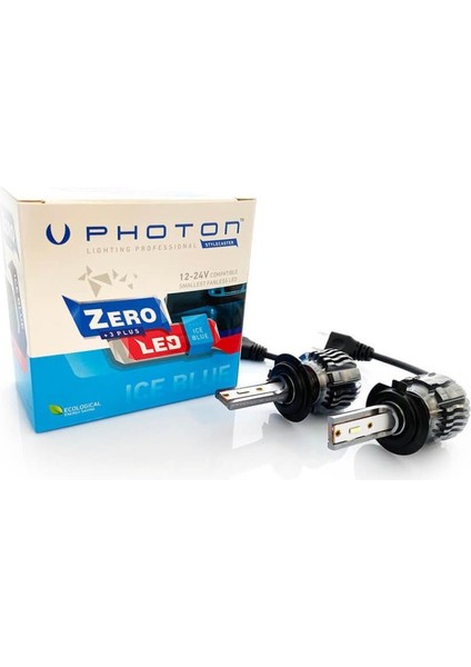 Zero H7 Buz Mavisi +3 Plus Fansız LED
