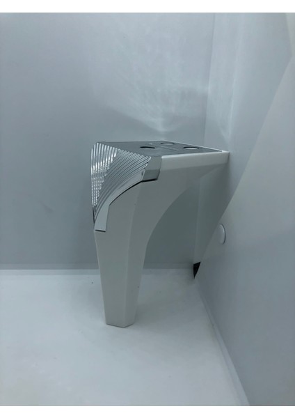 Plastik,venedik 15 cm Beyaz-Krom Koltuk,baza,mobilya Ayağı (4 Adet) fırsatları