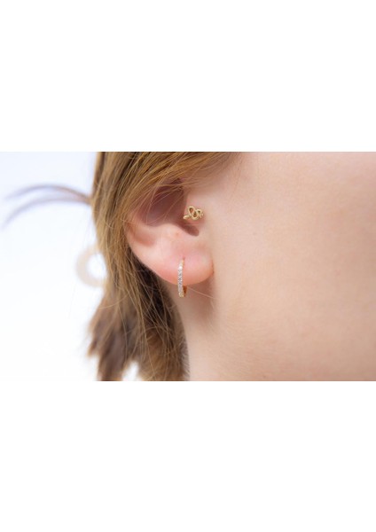 Taşlı Halka Küpe Çap 1.1 cm indirimleri