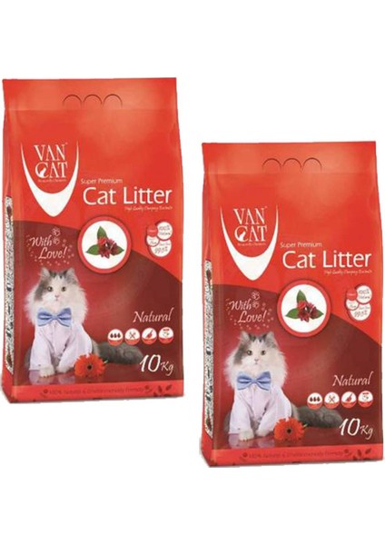 Van Cat Vancat Naturel Beyaz Ince Taneli Kedi Kumu 10 Kg *2 Adet