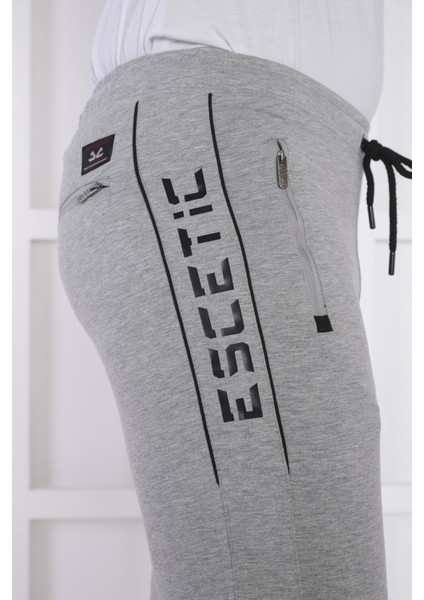 Erkek Spor G2 Melanj (Açık Gri) Eşofman Altı, Süper İki İplik, 4 Mevsim, Slimfit Kalıp - 1905