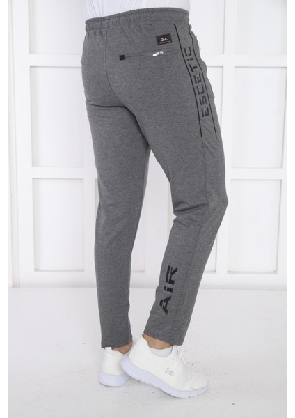 Erkek Spor G3 Mlenaj (Koyu Gri) Eşofman Altı, Süper İki İplik, 4 Mevsim, Slimfit Kalıp - 1905
