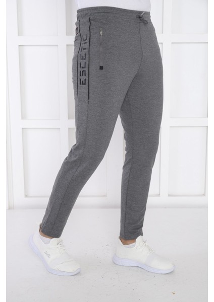 Erkek Spor G3 Mlenaj (Koyu Gri) Eşofman Altı, Süper İki İplik, 4 Mevsim, Slimfit Kalıp - 1905