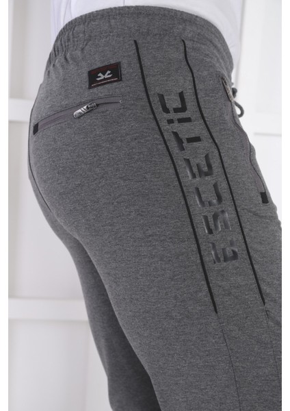 Erkek Spor G3 Mlenaj (Koyu Gri) Eşofman Altı, Süper İki İplik, 4 Mevsim, Slimfit Kalıp - 1905
