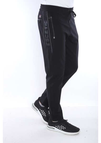 Erkek Spor Lacivert Eşofman Altı, Süper İki İplik, Dört Mevsim, Slimfit - 1905
