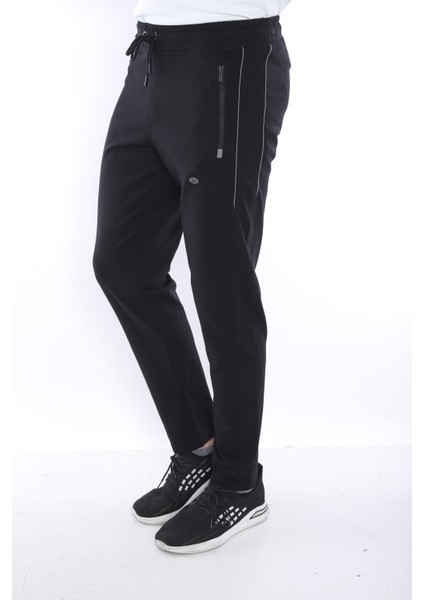 Erkek Spor Lacivert Eşofman Altı, Süper İki İplik, Dört Mevsim, Slimfit - 1905