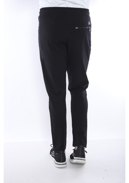Erkek Spor Lacivert Eşofman Altı, Süper İki İplik, Dört Mevsim, Slimfit - 1905