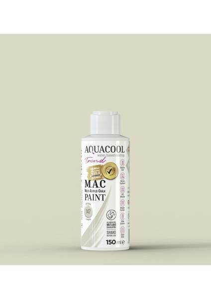 M.a.c Su Bazlı Akrilik Hobi Boyası 147 Keten 150 ml