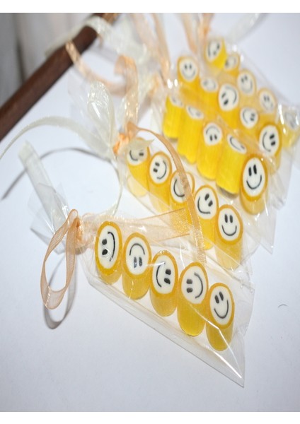Sarı Gülenyüz Parmak Lolly 50 Adet