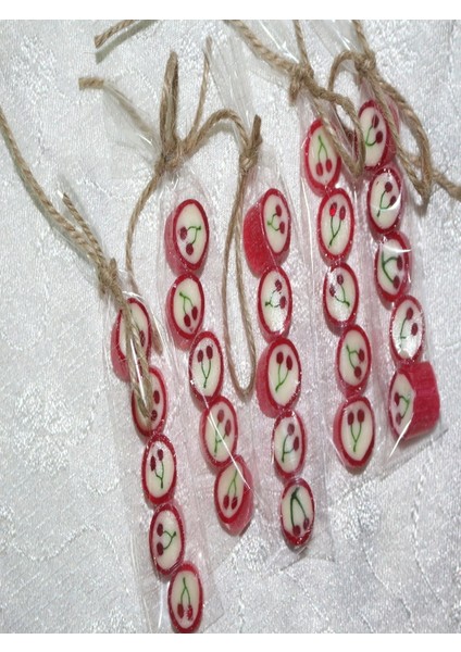 Vişne Desenli Parmak Lolly 100 Adet