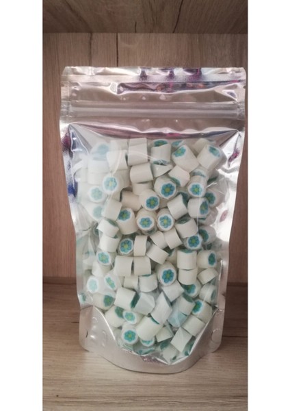 Mavi Çiçek Desenli Lolly Şeker 500 gr