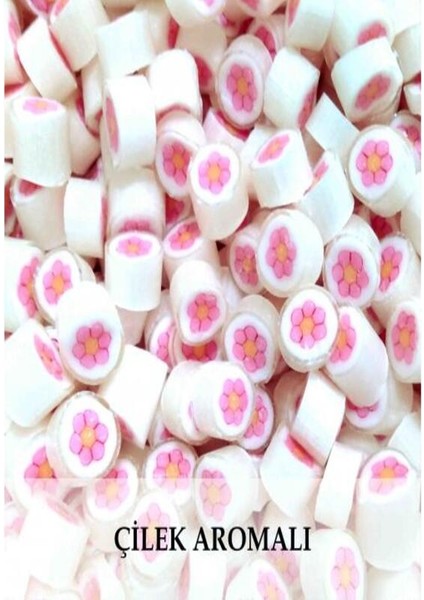 Pembe Çiçek Desenli Lolly Şeker 500 gr