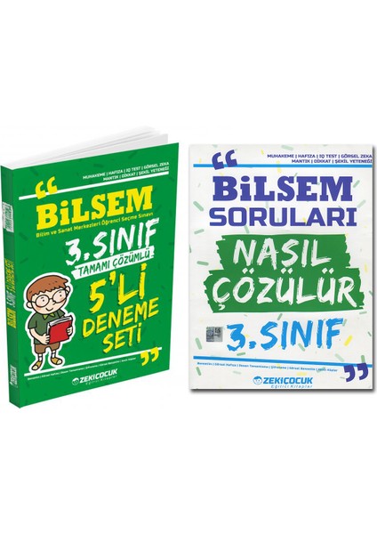Zeki Çocuk Bilsem 3.Sınıf Denemesi ve Bilsem Soruları Nasıl Çözülür Kitabı