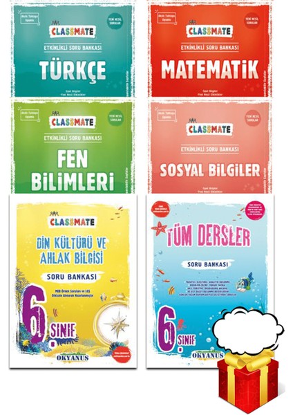 Okyanus Yayınları 6. Sınıf Classmate Tüm Dersler Soru Bankası 6 Kitap