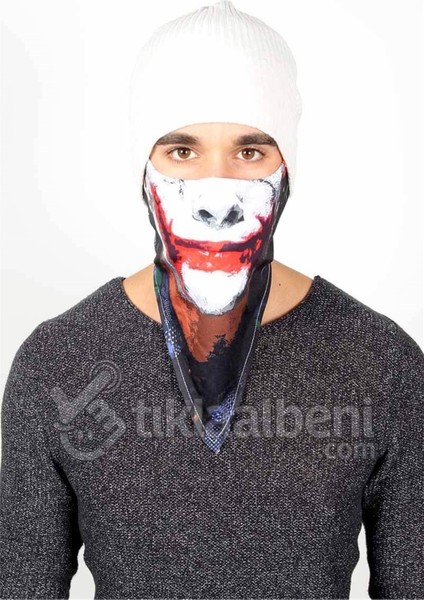 3D Joker Yüz Maskesi C5054 / Defalarca Yıkanabilir