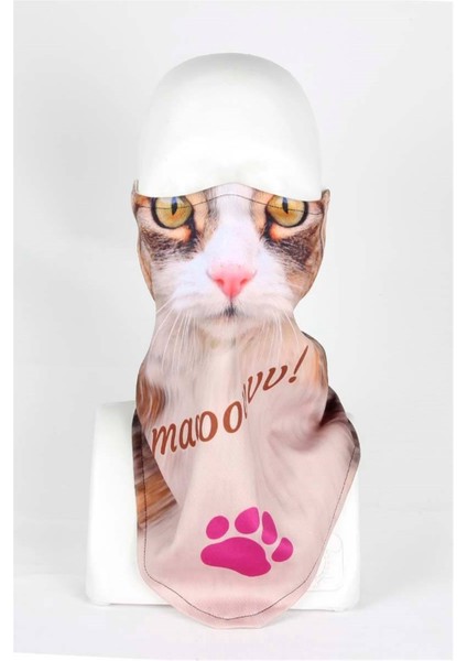 Dişi Kedi Yüz Maskesi 2067 / Her Ortama Uygun Yıkanabilir Maske
