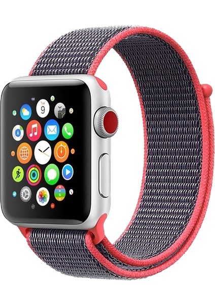 Apple Watch 42-44MM Krd-03 Hasır Uzay Gri Kordon