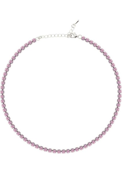 Merano Design 4mm Pembe Su Yolu Choker