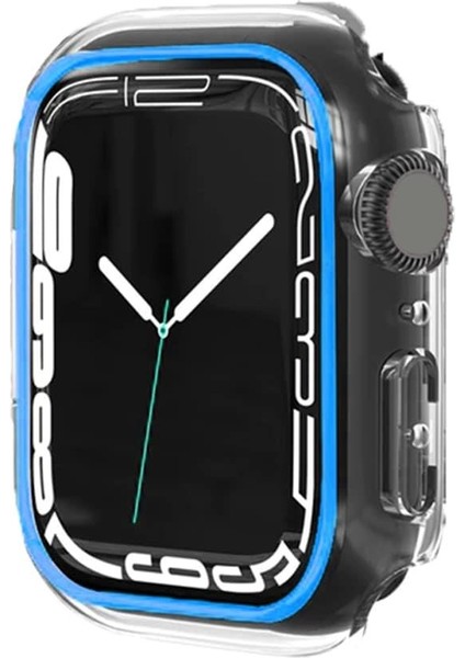 Apple Watch 40MM Fosforlu Kasa Koruyucu Mavi