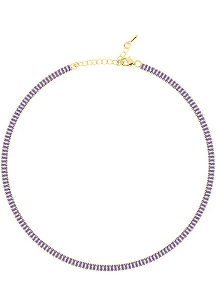 Merano Design 4mm Mor Baget Choker