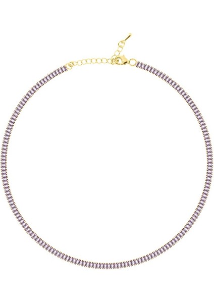 4mm Lila Baget Choker