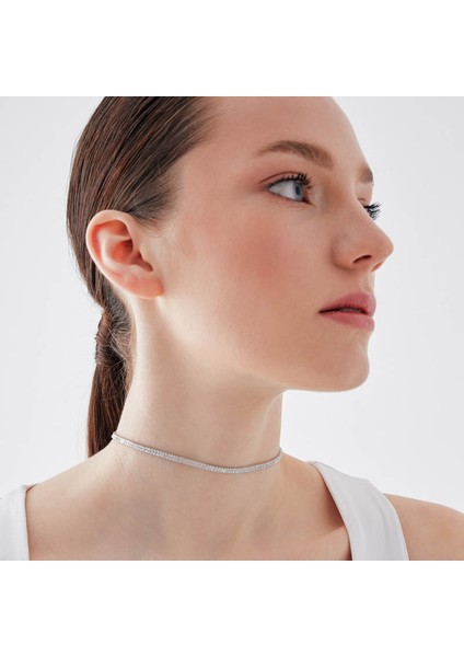 4mm Lila Baget Choker