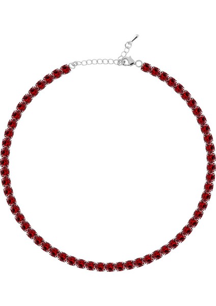 Merano Design 5mm Kırmızı Su Yolu Choker