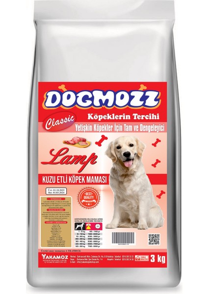 Classic Kuzulu Yetişkin Köpek Maması 3 kg