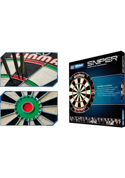 Profesyonel Dart Seti ( Winmau Sniper Hedef Tahtası ve 6 Adet Ok)