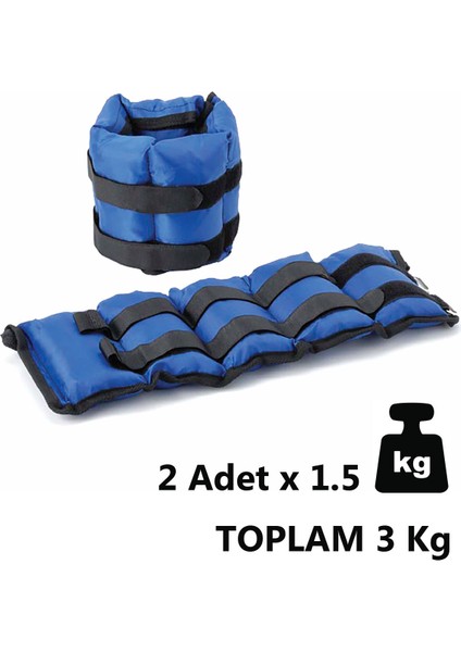 1,5 kg x 2 Adet El Veya Ayak Bileği Ağırlığı fiyatları