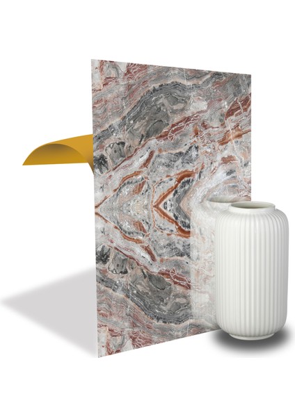 Kendinden Yapışkanlı Katlı Mermer Desenli Pvc Panel 41X62 cm (4 Adet) 1 M²