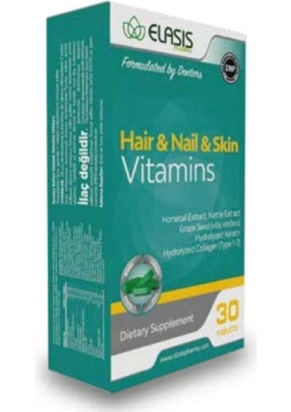 Hair Nail Skin Vitamins 30 Tablet