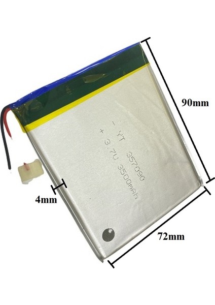 357090 3.7V 3500 Mah Lityum Polimer Pil 1.5A (Drone Için Uygun Değildir)