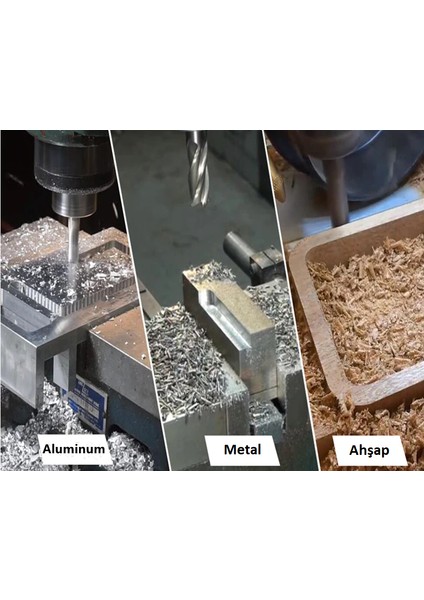 DIN844 Hss Parmak Freze Bıçak 4 Ağızlı 15 mm