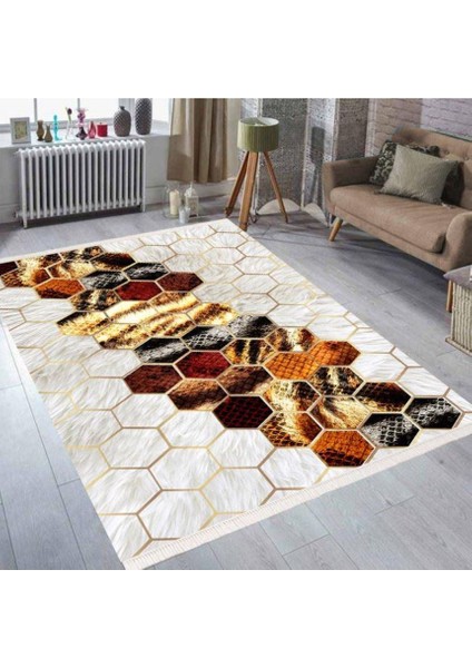 Pvc Kaymaz Taban Salon Mutfak Halısı Yolluk İ-CK-514
